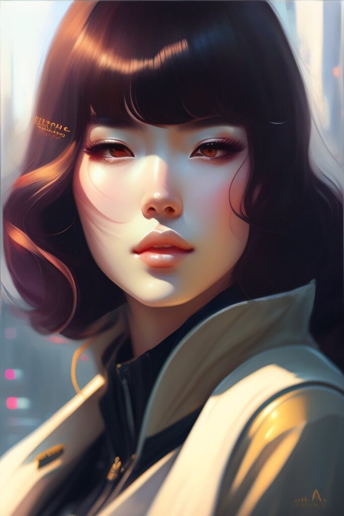 Prompt: "elegant girl in urban outfit, cute fine face, rounded eyes, digital painting, fan art, pixiv, by Ilya Kuvshinov, katsuhiro otomo ghost-in-the-shell, magali villeneuve, artgerm, Jeremy Lipkin and Michael Garmash and Rob Rey"