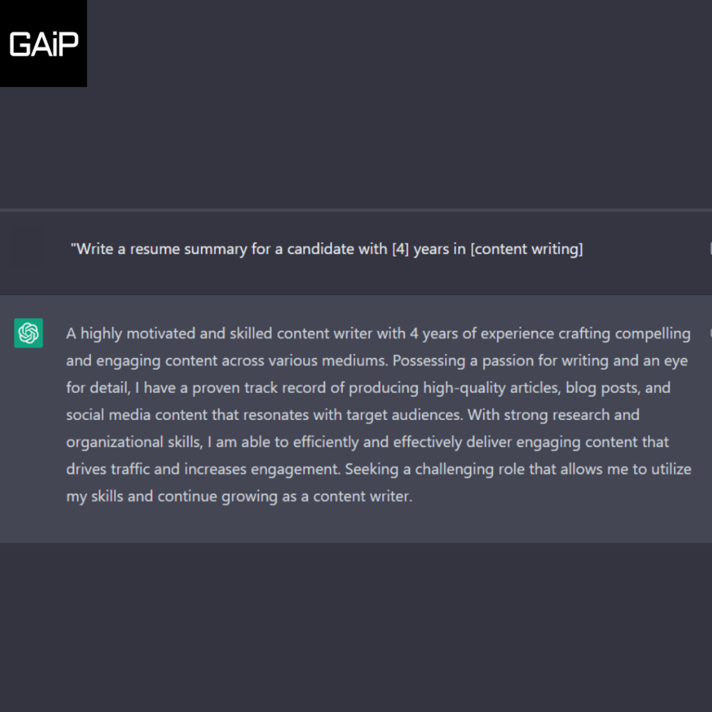 Write a Resume With ChatGPT
