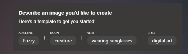 Microsoft's Bing Image Generator prompt style