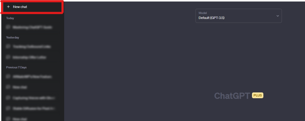 new chat in chatgpt