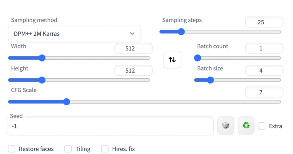 Width and Height setting txt2img automatic1111