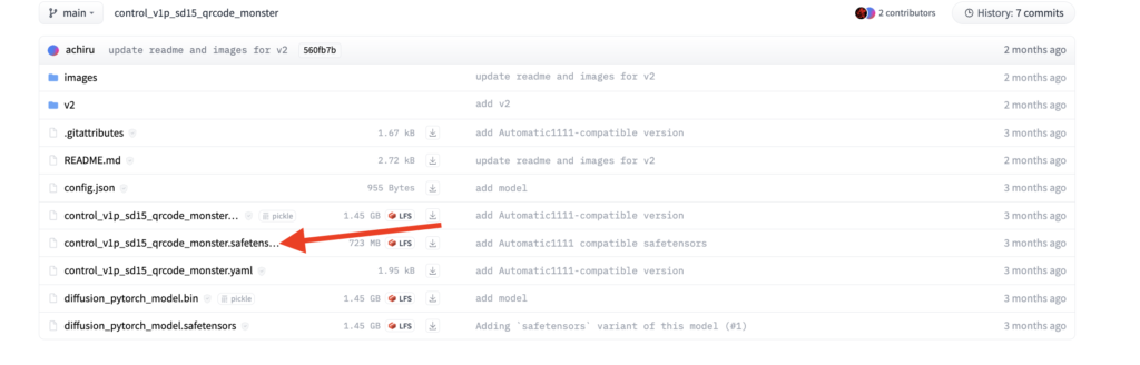 Add the control_v1p_sd15_qrcode_monster.safetensors model