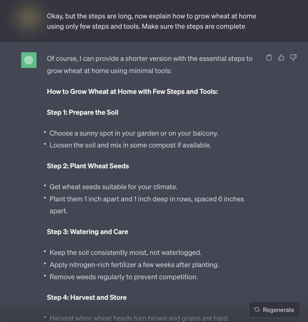 Chatgpt explained how to grow wheat in a better way now