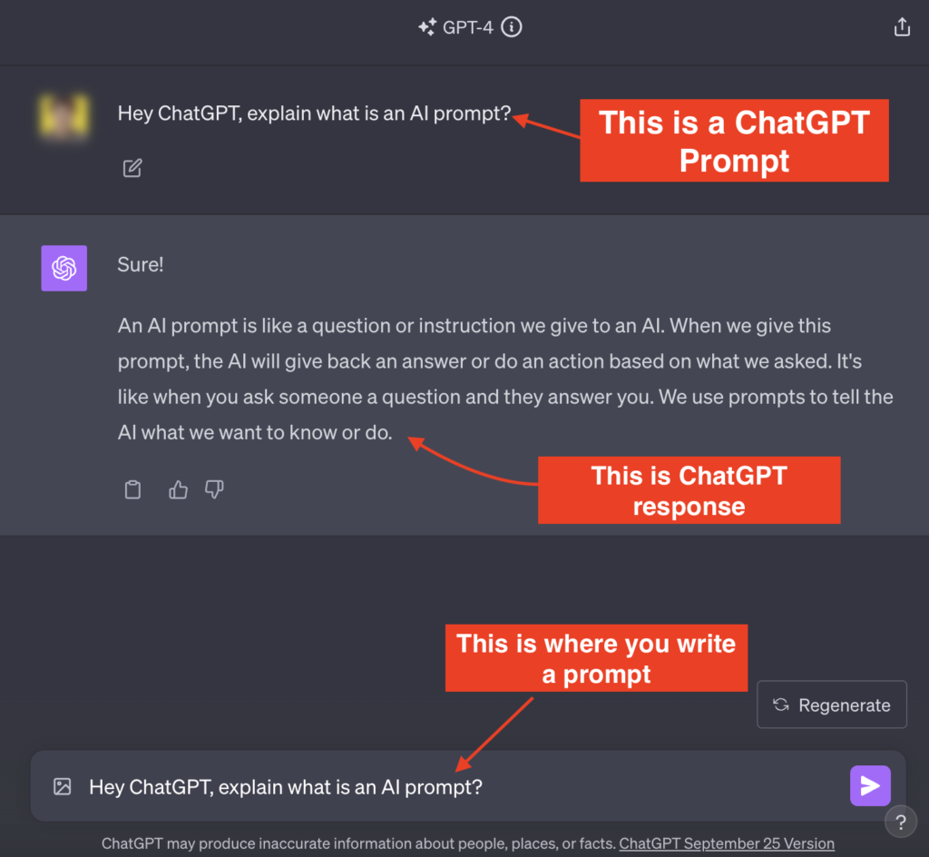 What a ChatGPT prompt is