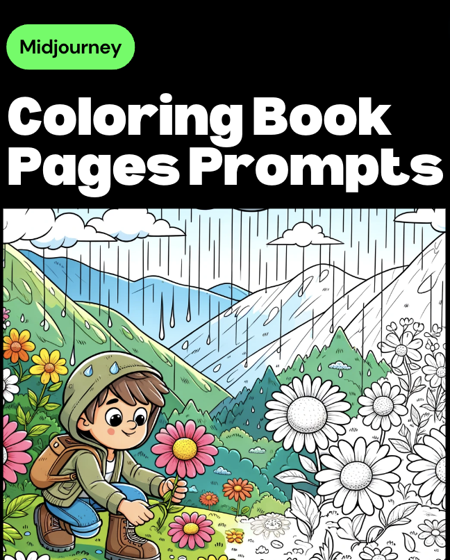 Midjourney Prompts for Coloring Book Pages