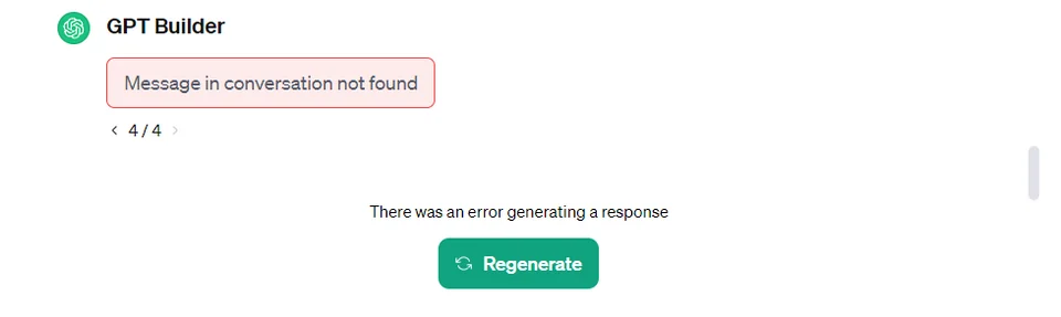 "Message in conversation not found" ChatGPT Error 